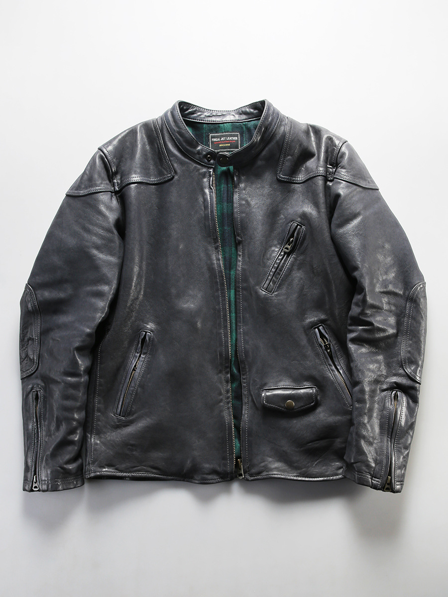 Vegetable Tanned Sheepskin Leather Men's 2024 Venom Same-style Vertical Collar Genuine Leather Jacket