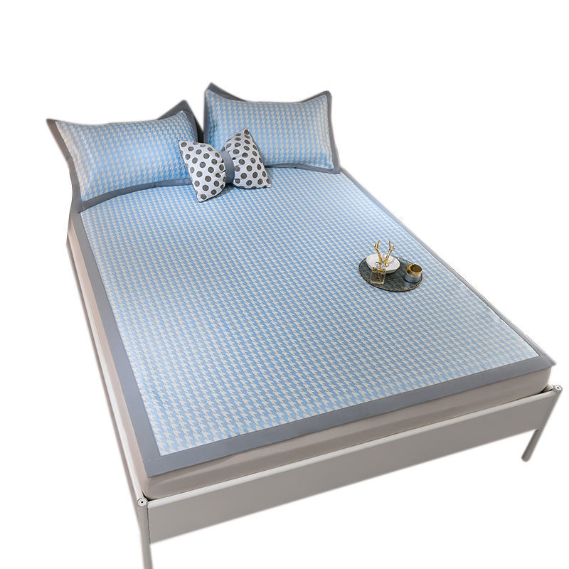 Ice rattan ice silk mat 1.5 meters 1.8 meters bed mat three-piece soft mat washable ice mat non-bamboo mat factory