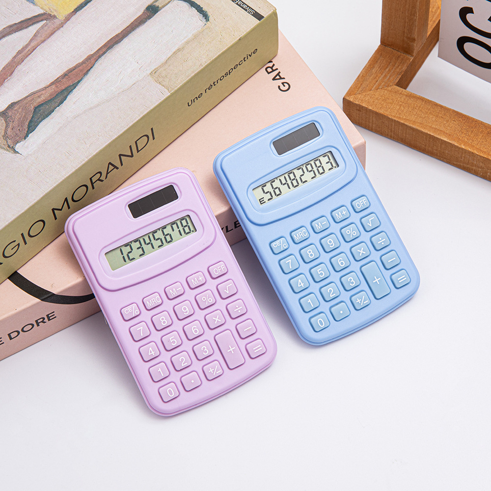 Small Mini High-Looking Dopamine Cute Cartoon Portable Financial Office Calculator for Primary and Secondary School Students