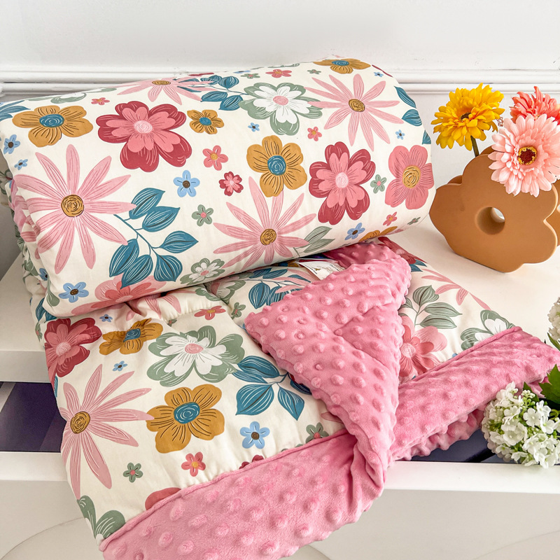 Class A cotton pea quilt cotton South Korea pea velvet quilt machine washable spring and autumn quilt core winter quilt core single double quilt