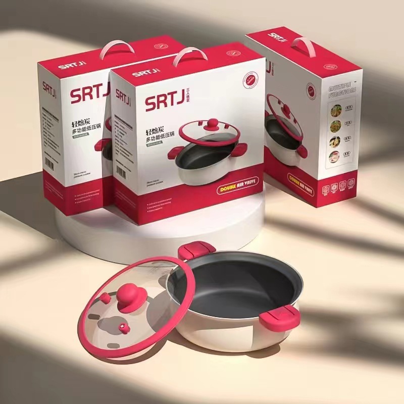 New Three-Person Blacksmith Enamel Double-Eared Stew Pot Household Large-Capacity Non-Stick Pot Gift Wholesale