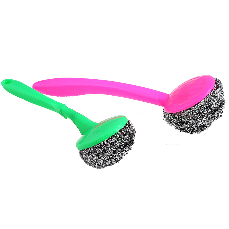 Stainless Steel Wire Ball Cleaning Ball Kitchen Supplies Large Magic Scrubber Pot Handle Does Not Shed Silk