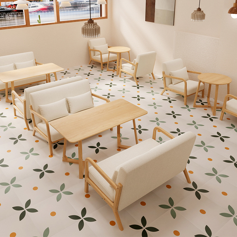 Сponge, стол и стулья для ресторана, кафе, комплект для молочного чая, маленький круглый стол и диван для зоны отдыха