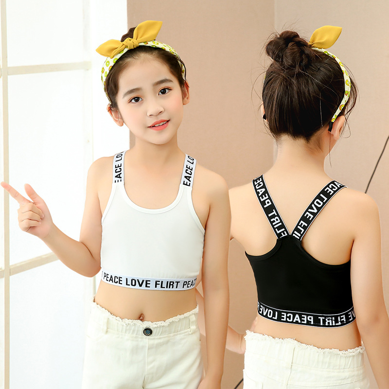 Girls' Camisole Developing Stage Middle and Old Children Girls' Underwear Pure Cotton Tube Top Base Vest for Children Sports Top