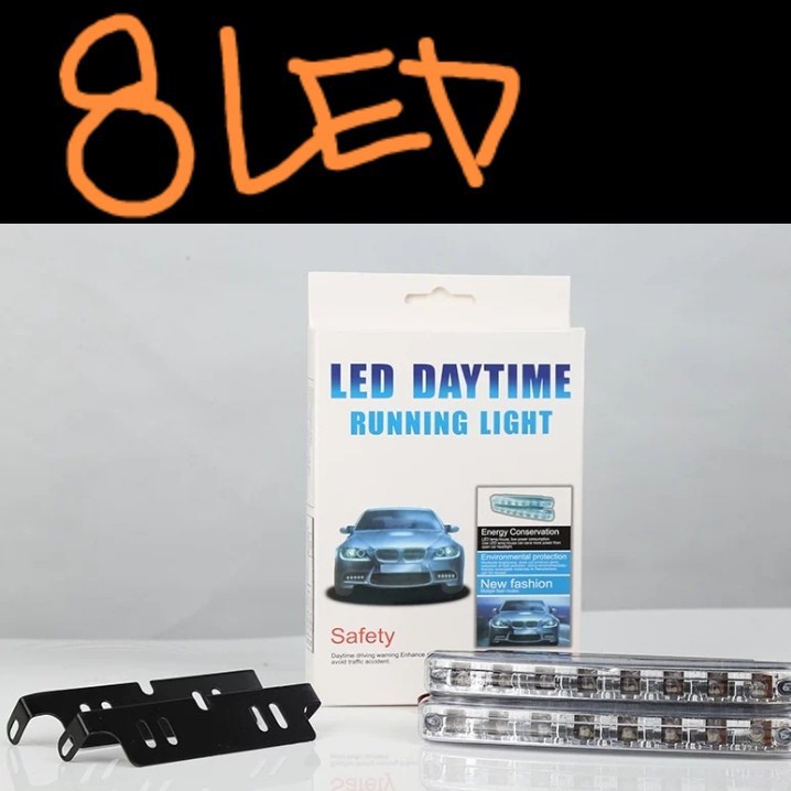 Excellent Car Universal LED Daytime Running Lights 8led Daytime Running Lights Daytime Running Lights Small 8 Lights Modified Lights
