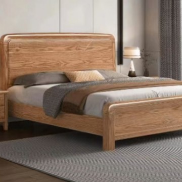 Скандинавская кровать из ясеня 1.68м, двойная, для домашнего использования, натуральное дерево