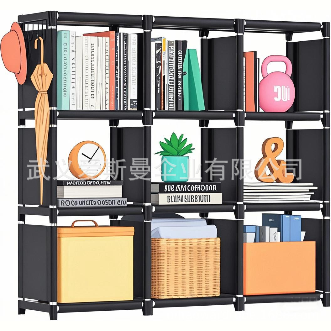 Простой книжный шкаф, экономичный стеллаж для хранения, предметы для аренды, экономия пространства