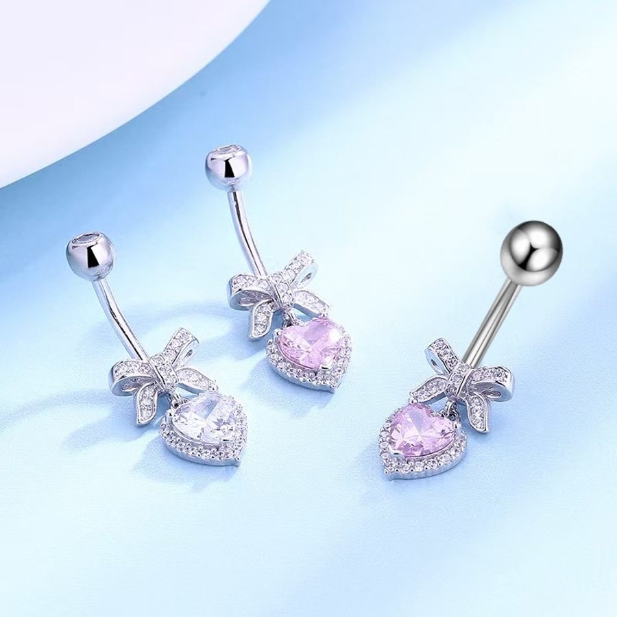 Кросс-бодер новое креативное украшение для пирсинга пупка в виде сердца с цирконием