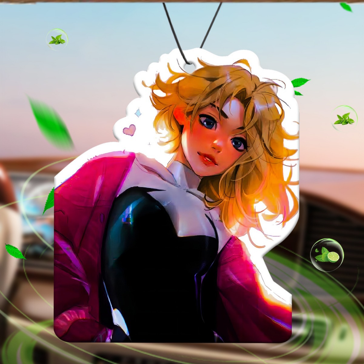 Car Aromatherapy Tablets Anime Goddess Cute Girl Car Interior Decoration Pendant Deodorizing Home Bedroom Ornaments