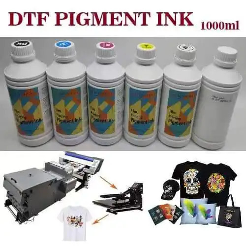 Dtf Film Special Ink White Ink Heat Transfer Dtf Ink Black Red Yellow Blue Pigment 1000ml Recommended by Independent Stations