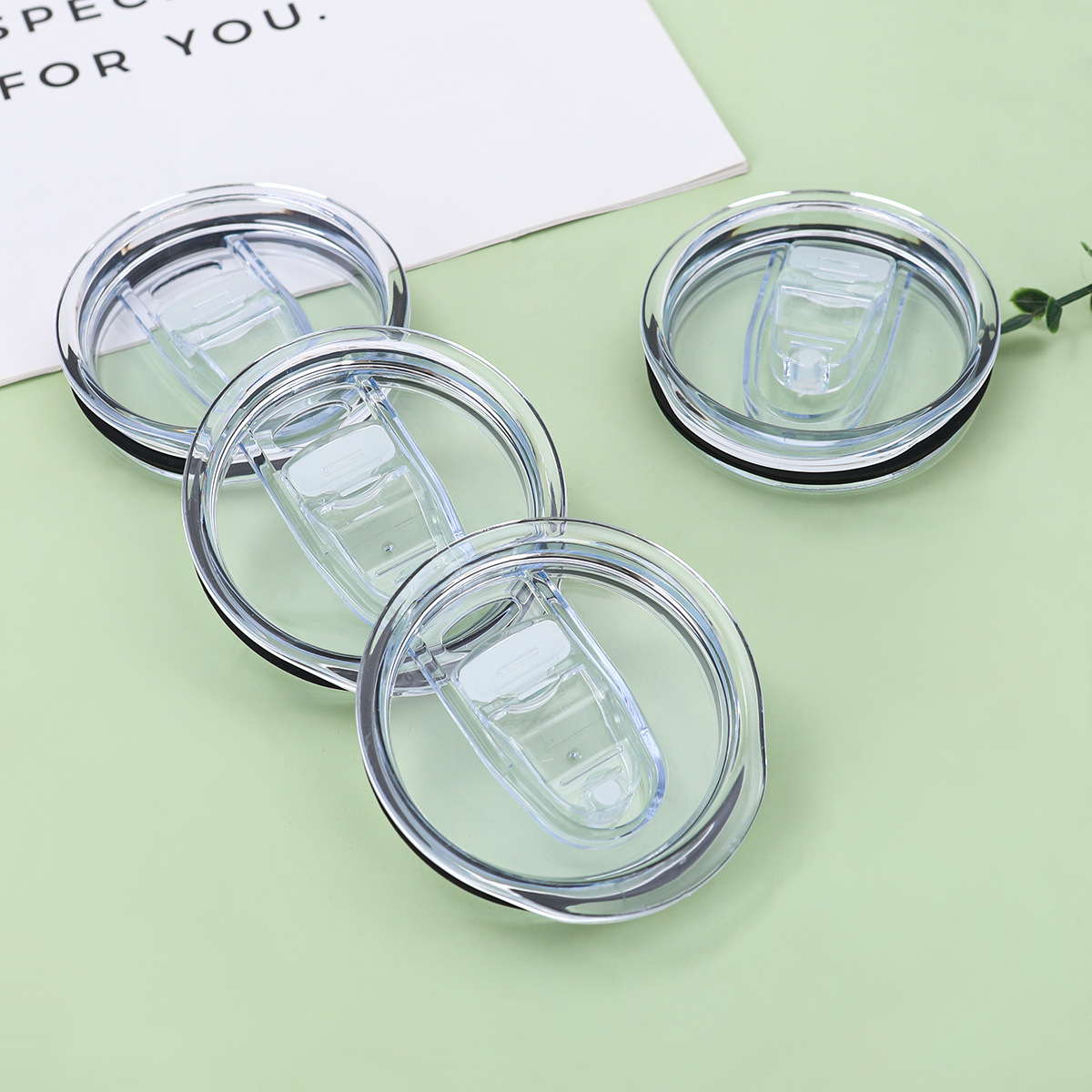 20 oz30 oz round head push lid egg cup push lid silicone sealed PP square push lid anti-overflow cup lid thermos cup lid