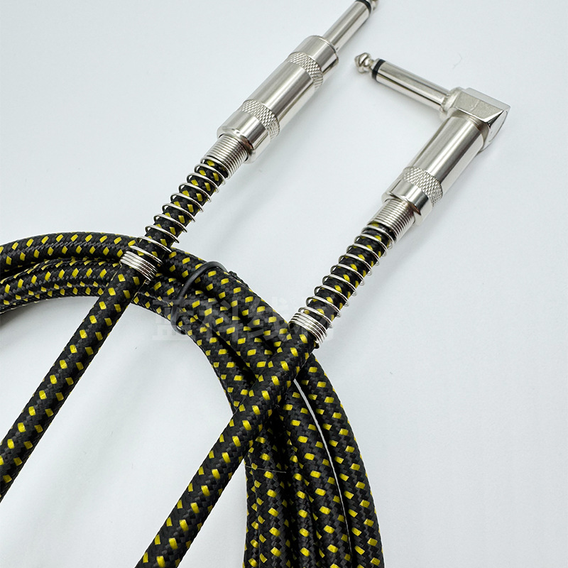 Wholesale Folk Electric Guitar Cable 3.6m Bass Performance Noise Reduction Elbow Audio Electric Guitar Cable