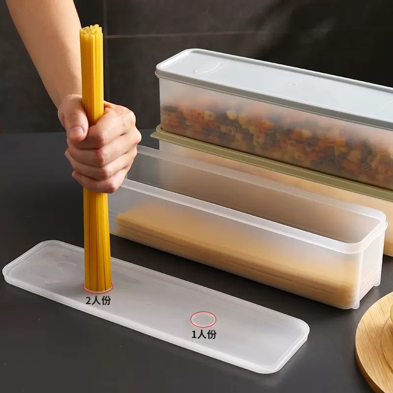 Noodle Storage Box Rectangular Refrigerator Kitchen Food Grade Sealed Preservation Box with Lid Coarse Grain Food Noodle Box