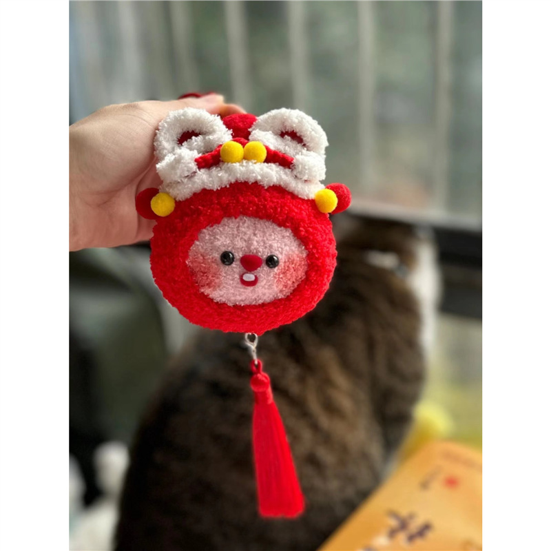 Набор материалов Loopy Beaver для DIY, ручная работа, плюшевая пряжа, подвеска, вязаная фигурка бобра, брелок