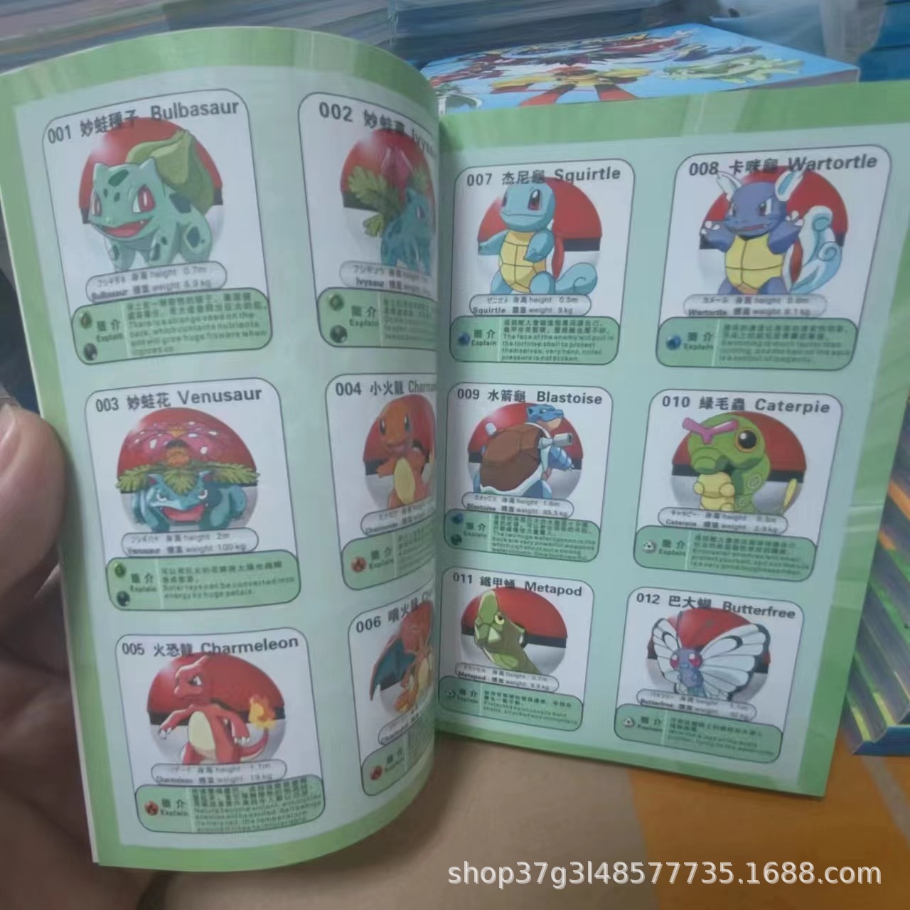 Chinese and English Traditional Chinese 1000 Pet Elf Illustrated Pokemon Pikachu Large Collection Album