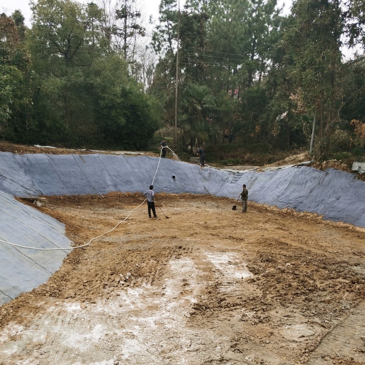 New type of cement blanket watering curing fish pond slope protection ditch reconstruction site hardened river thickened concrete canvas