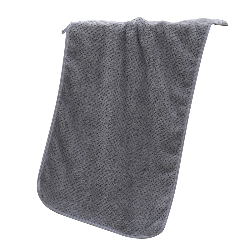 Customized Pure Polyester Pineapple Grid 1m * 2m Large Bath Towel 240g Water-Absorbent and Quick-Drying Manufacturer Wholesale