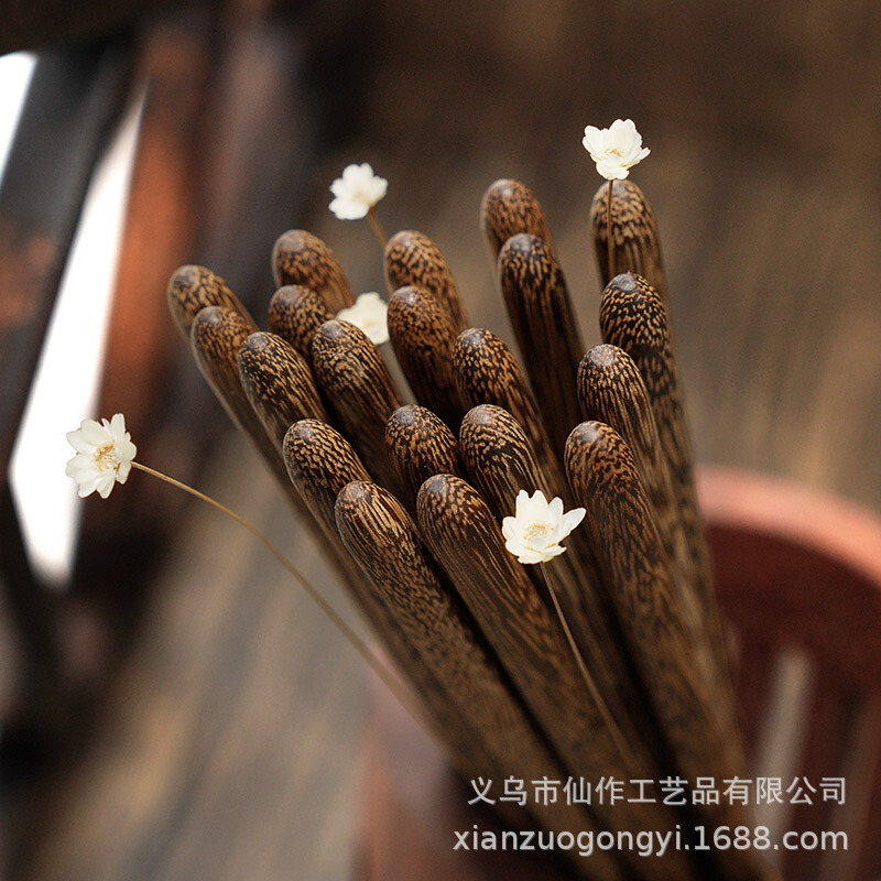 @ Xiao Mu Xian Stainless Steel Chopsticks 304 Household Light Luxury Non-slip Rosewood Chicken Wing Wood Non-lacquer Non-wax High-grade Wooden Chopsticks