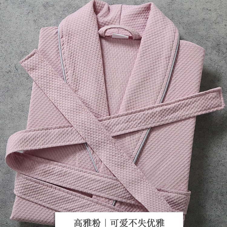 Beauty Salon Special Bathrobe Spring and Summer Thin Cotton Bathrobe for Men and Women Wholesale Pure Cotton Bathrobe Dropshipping