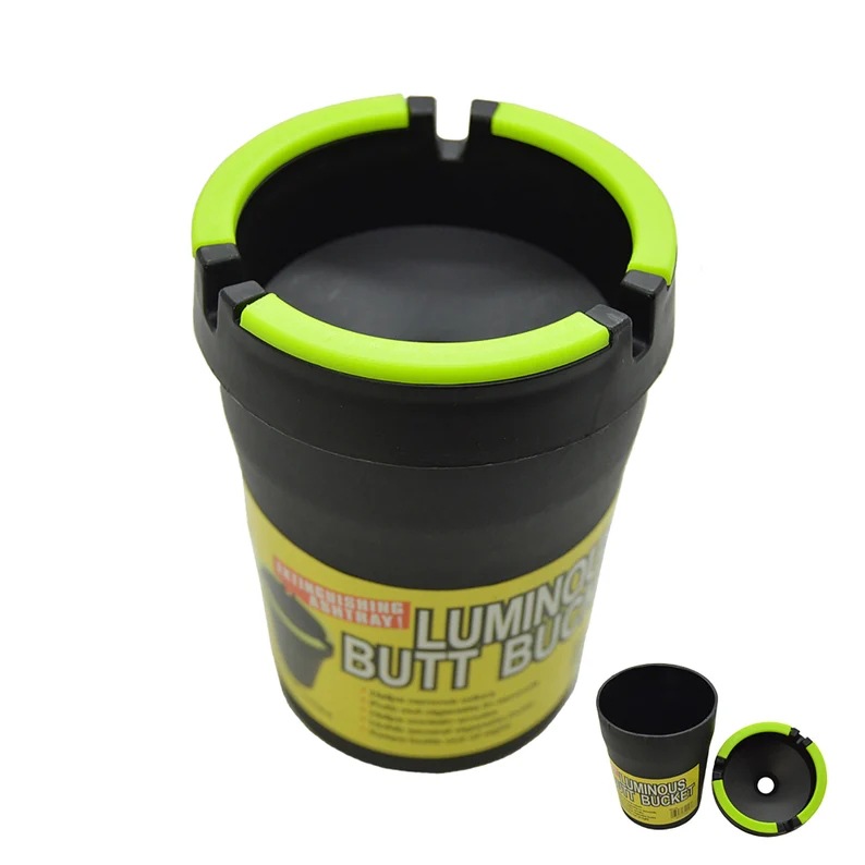 Cross-border Hot Sale Car Luminous Ashtray Portable Ashtray Creative Funnel Plastic Ashtray Ashtray