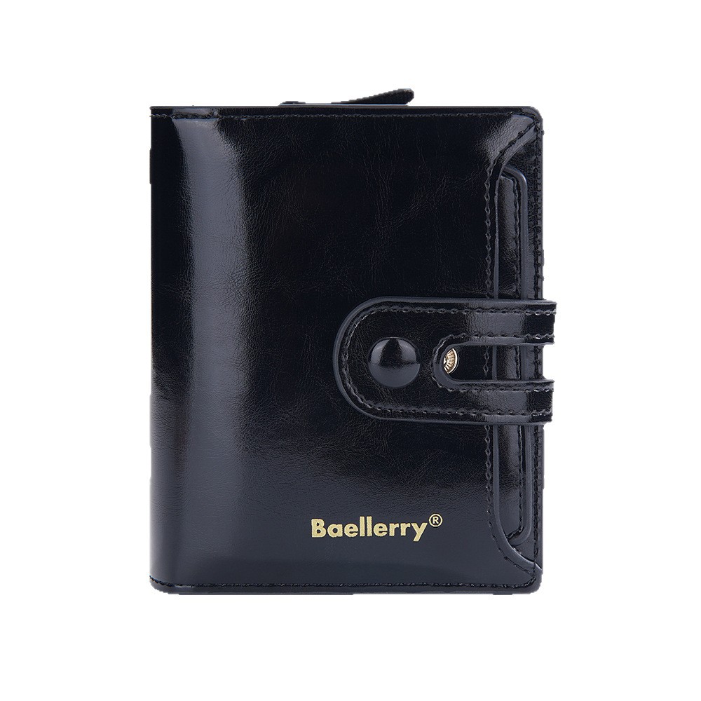 New Wallet Women's High-end Sense Card Bag One-piece Short Oil Wax Leather Student Ins Women's Coin Purse for Women