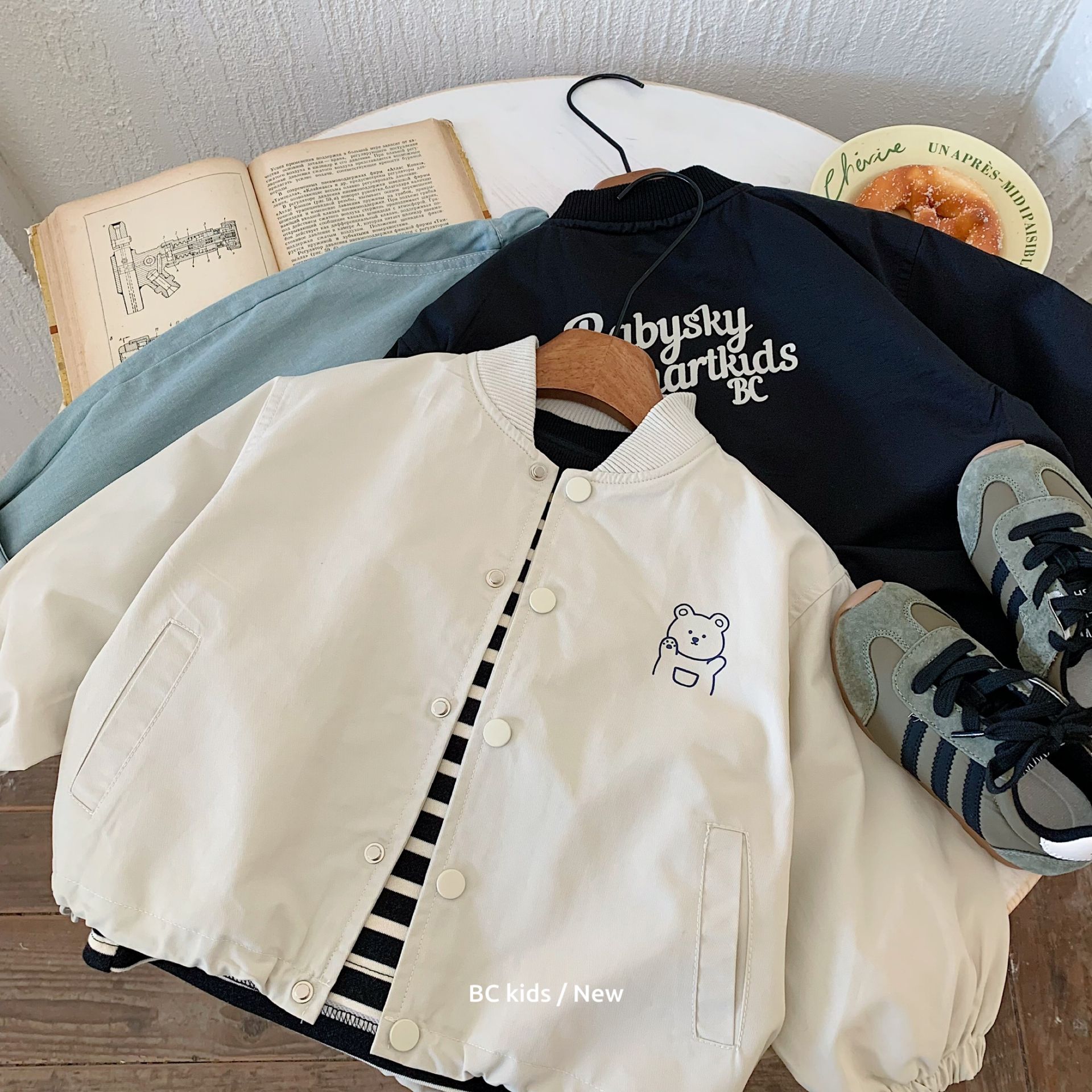 Детская одежда Bangcheng 2025, новая осенняя кардиган для мальчиков и девочек, куртка с тканевой подкладкой