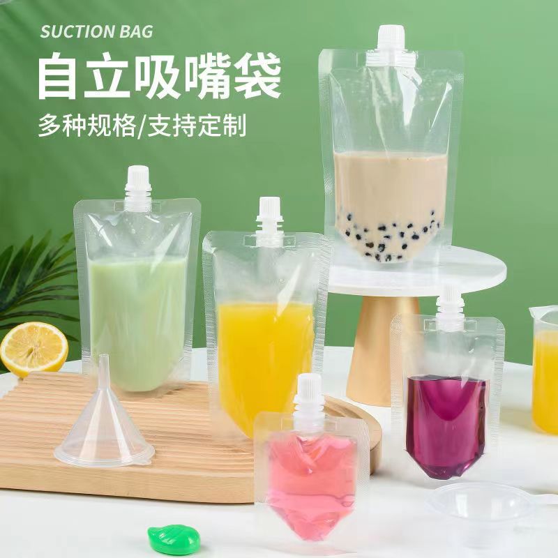 Прозрачный пакет с насадкой, оптовая продажа, пакет для соевого молока, одноразовый пакет для традиционной китайской медицины, жидкий сок, йогурт
