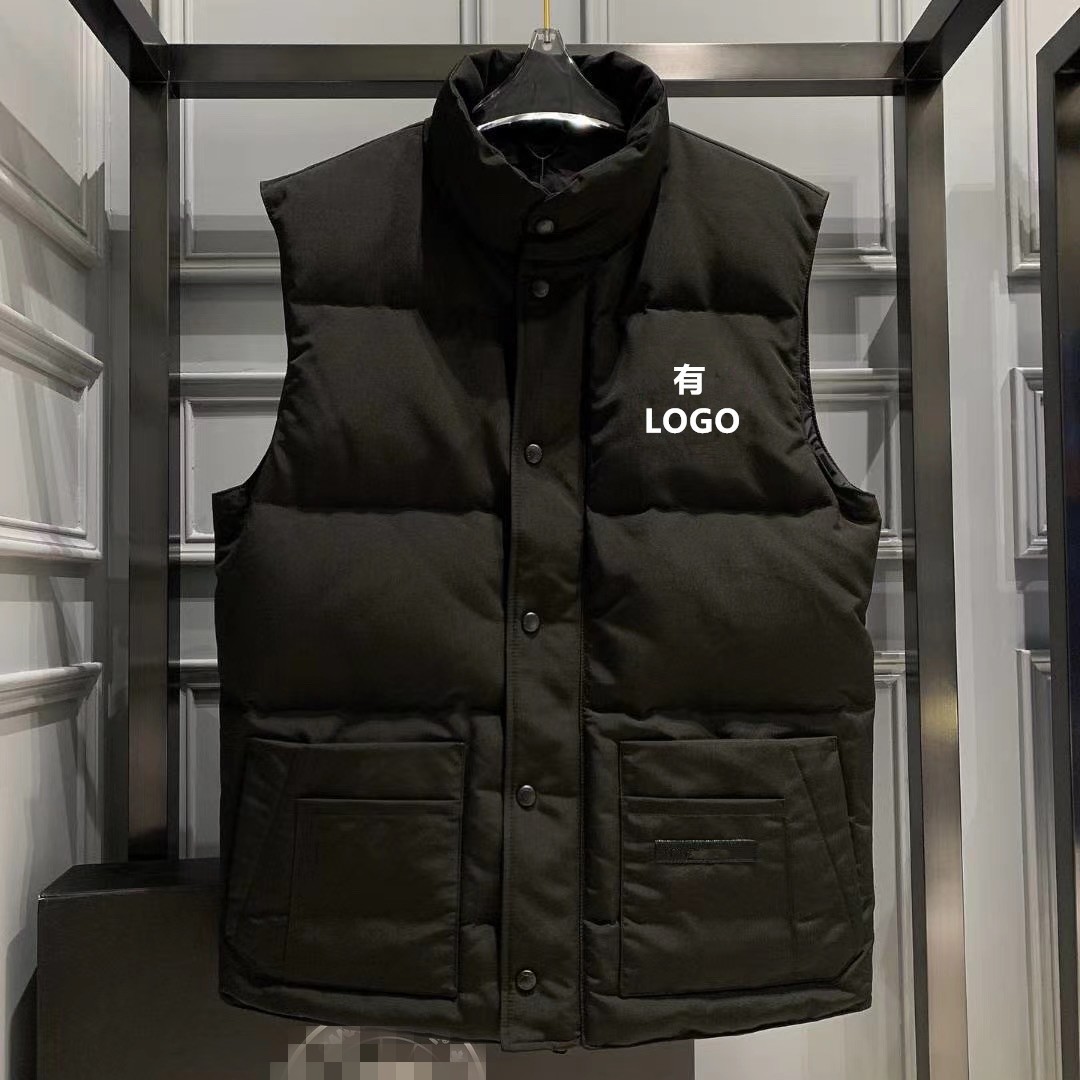 Кросс-бордерный жилет из большого гусиного пуха для мужчин и женщин, короткий стиль, зимняя версия, канадский стиль, утолщенный