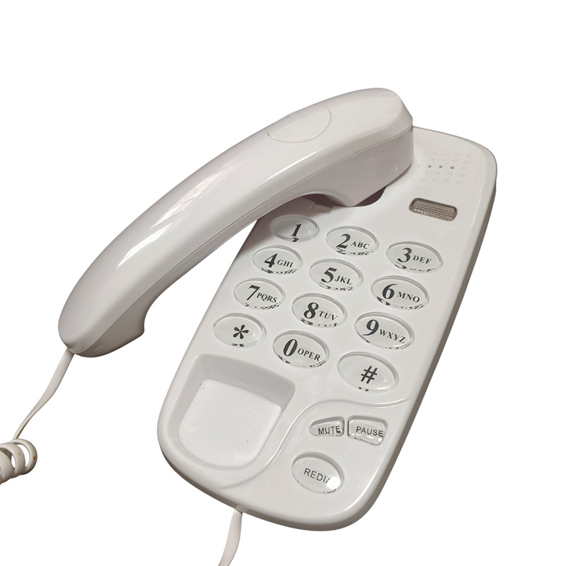 Wired fixed telephone set battery-free plug and play one-key unplug large volume button old man telephone