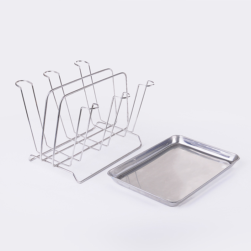 Oasiswj Stainless Steel Draining Cup Holder with Tray for Home Use, Portable Cup Rack for Living Room and Kitchen, Cup Storage