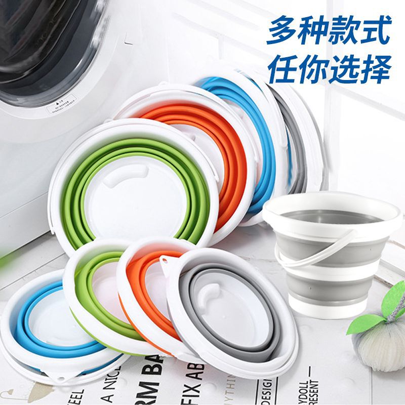 Складное ведро портативное силиконовое пластиковое ведро для уличной рыбалки