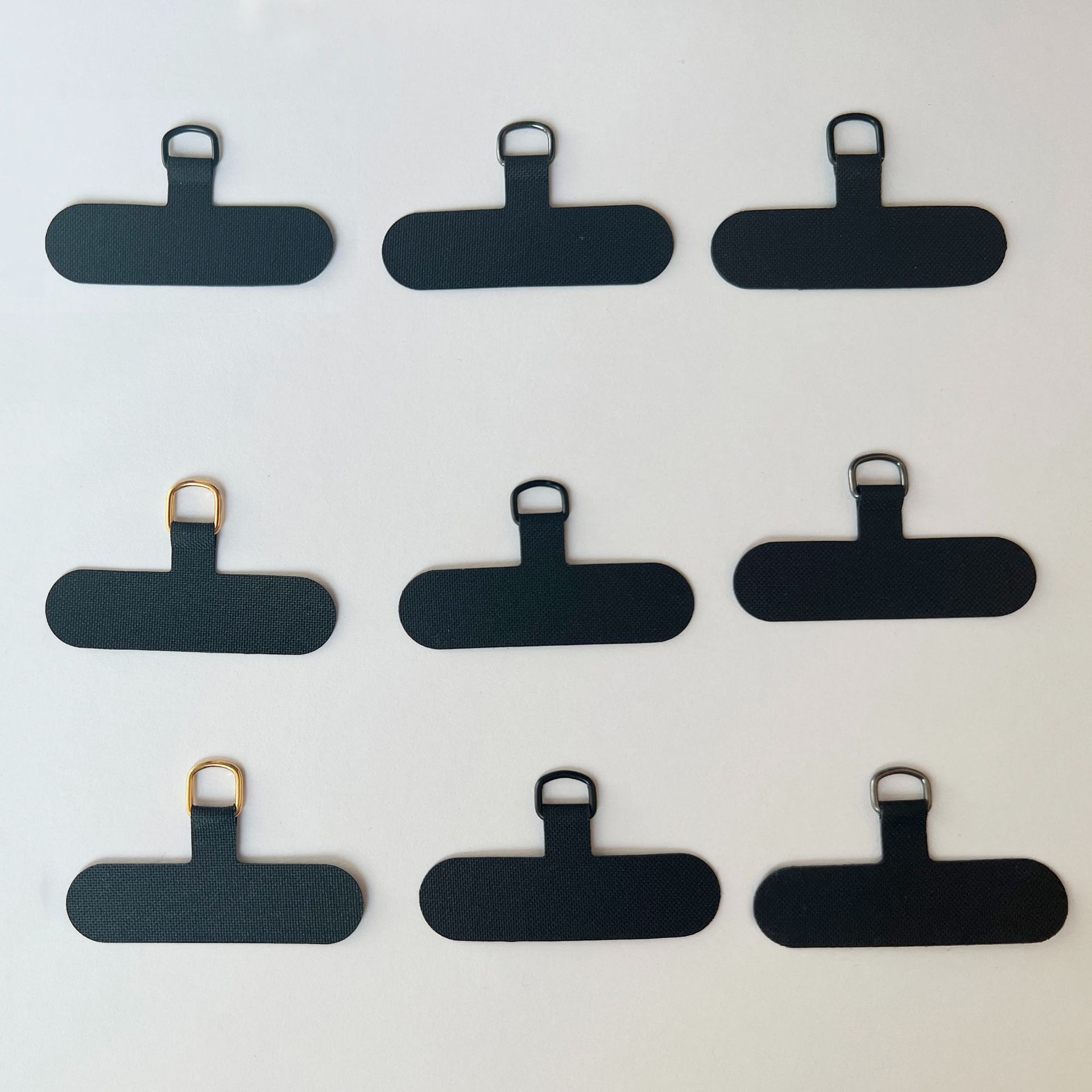 Factory Direct Sales mobile phone clip gasket anti-lost strong black durable removable phone case hanging lanyard patch