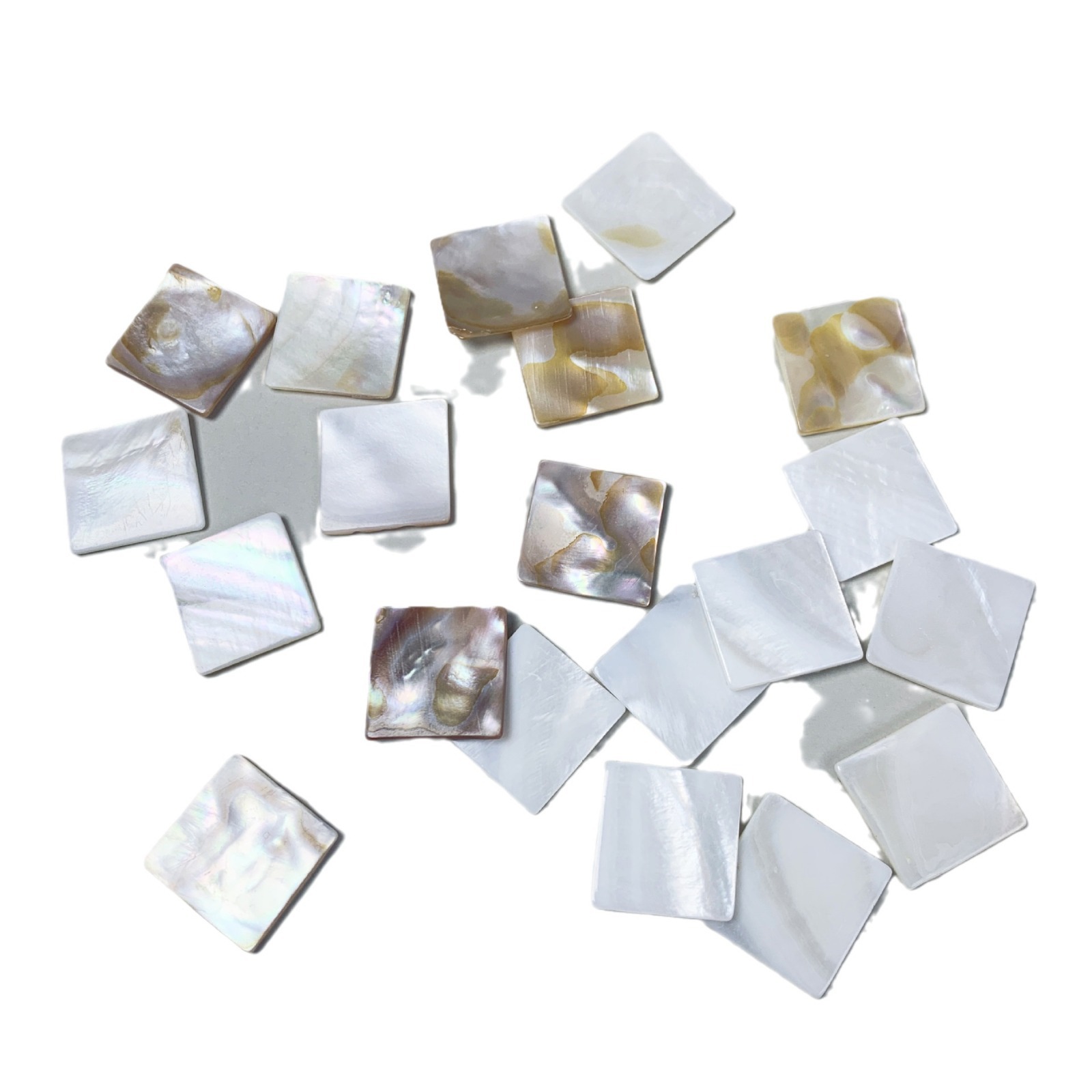 Natural white fritillary disc bright polished shell round thin ring surface white butterfly shell naked stone diy jewelry accessories