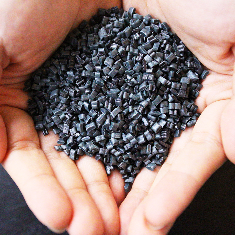 PEPO miscellaneous rubber particles new black injection grade recycled injection molding general environmental protection particles in stock wholesale