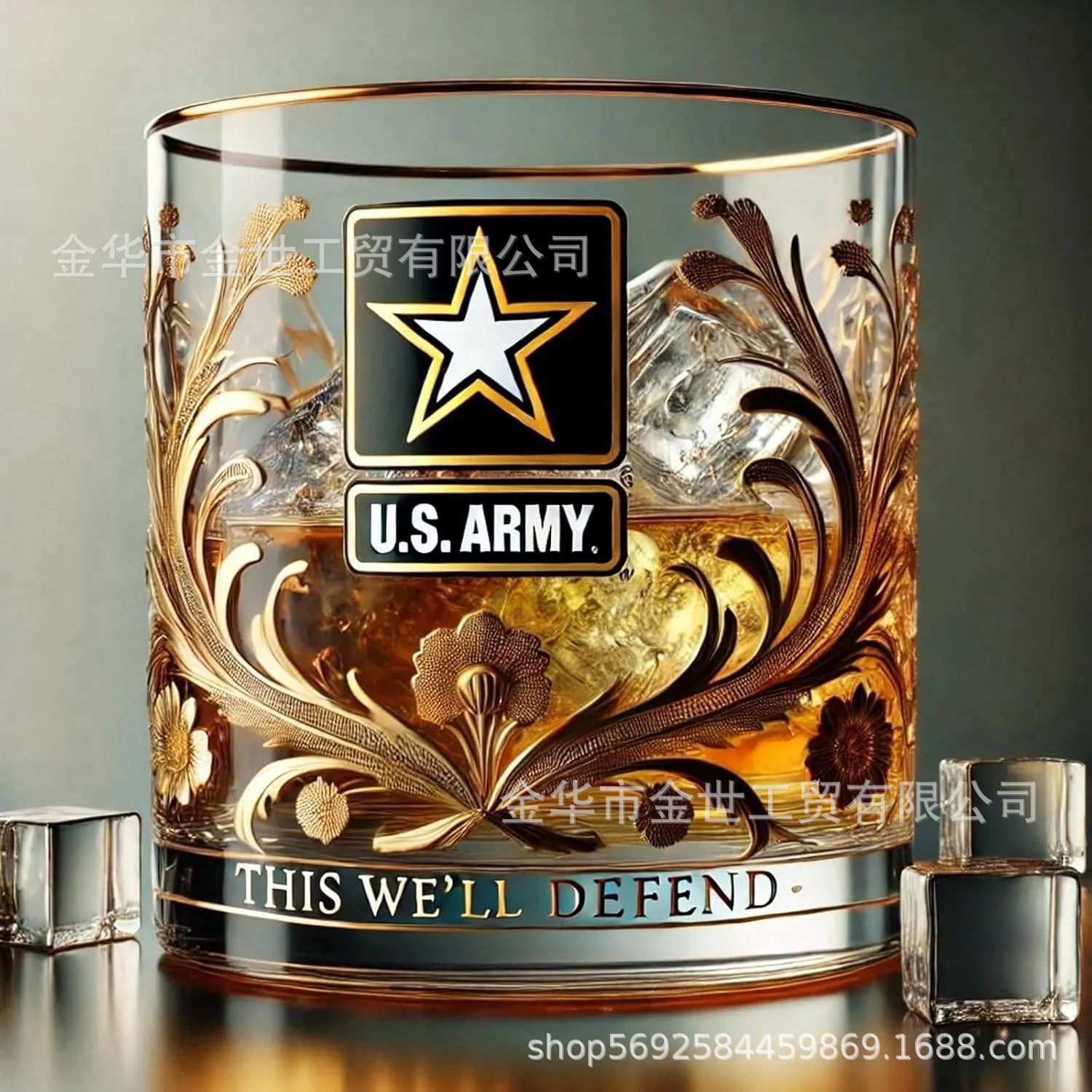 Cross Border New Personalized Veteran Tribute Giass Veterans Memorial Glass