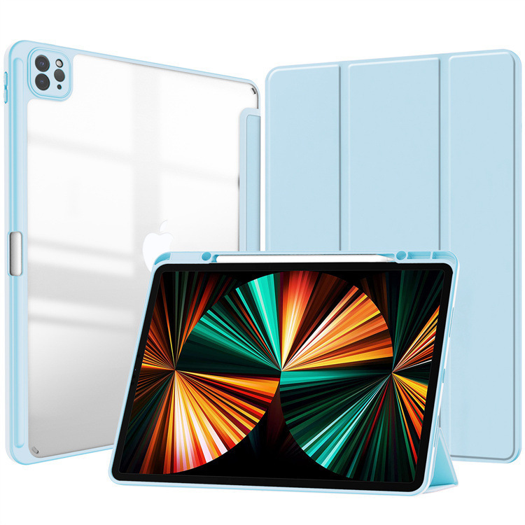 Suitable for iPad Protective Case Acrylic 10.9/11 Anti-Bending 9.7 Inch 10.2 Pen Slot Two-In-One Soft Edge Protective Case