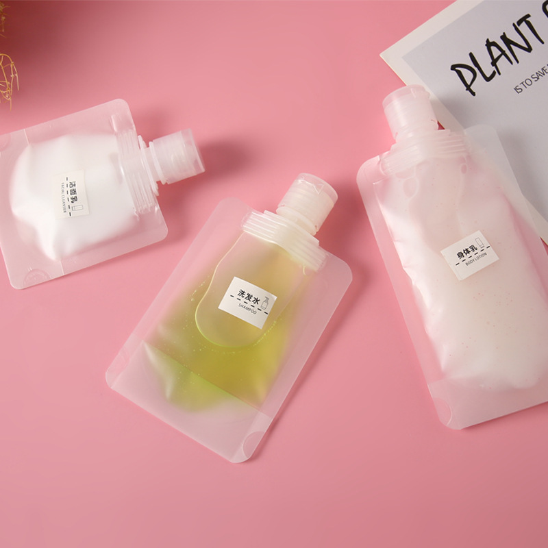 Travel Split Bag Cosmetic Lotion Body Soap Shampoo Wash and Protection Set Small Sample Portable Disposable Bottles