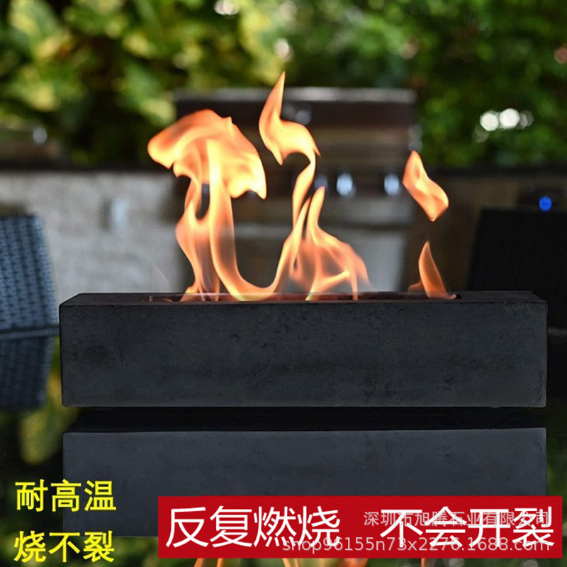 Cross-Border Rectangular Desktop Household Indoor Heating Stove Desktop Barbecue Real Brazier Alcohol Fireplace Decorative Campfire Stove
