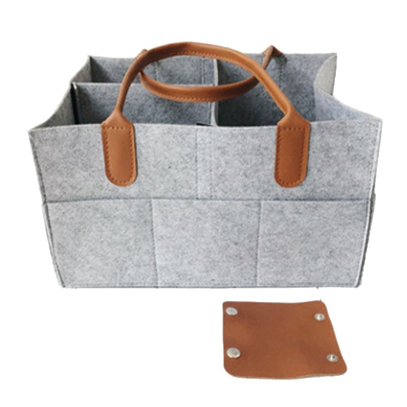 Customized Diaper Felt Storage Bag Customized Toys and Sundries Foldable Storage Portable Felt Diaper Storage Bag