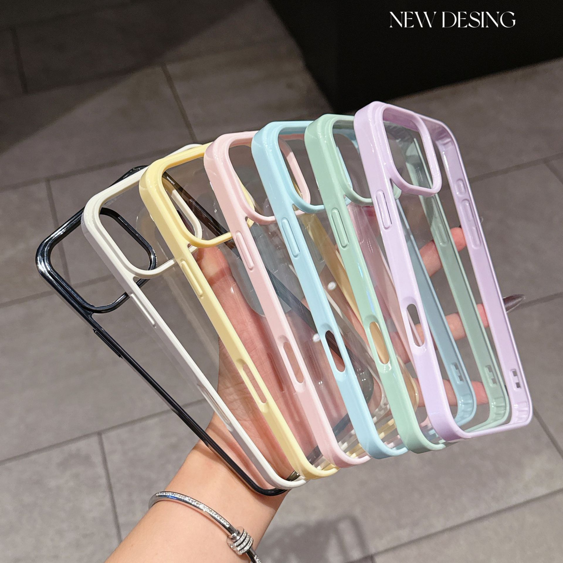 Suitable for Apple 17Promax/16 Cream Glue Mobile Phone Case Candy Color 15/14/13Pro Dopamine Colorful Case