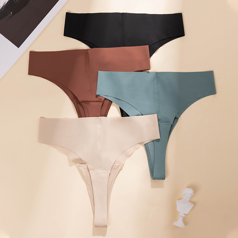 Бесшовные спортивные стринги для женщин с анти-камел-то и анти-неудобной линией, большой размер