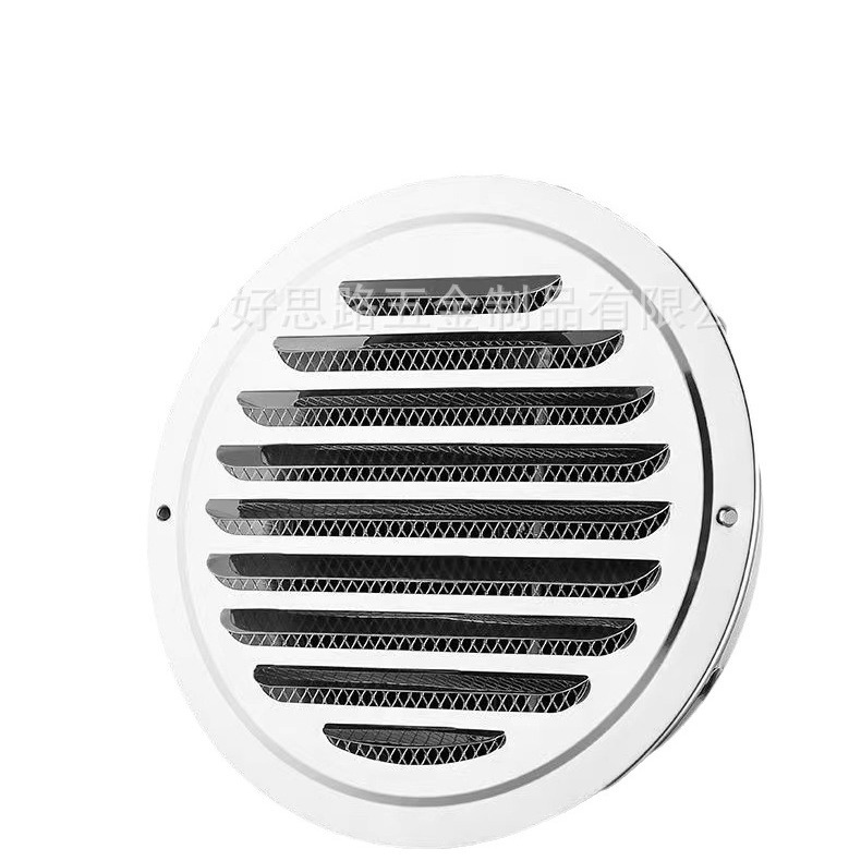 Stainless steel hood plane vent lampblack exterior wall smoke exhaust port toilet exhaust hood exterior wall air outlet