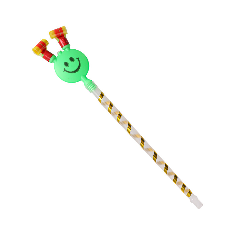 Large Blowing Dragon Smiley Face Long Pole Trumpet Whistle Blowing Roll Kidsren's Toys Street Stall Supply Small Gifts Wholesale