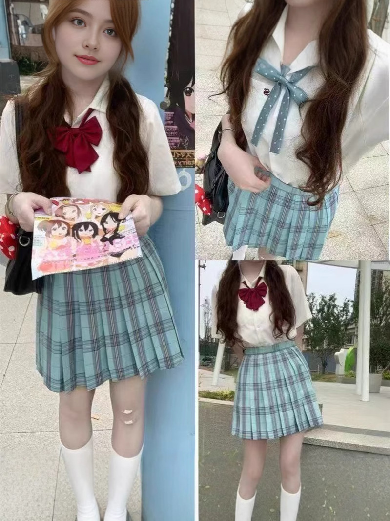 Jk Uniform Original Plaid Skirt [Li Hai Same Plaid] Preppy Style High Waist Women's Pleated Skirt Short Skirt Summer Original Design
