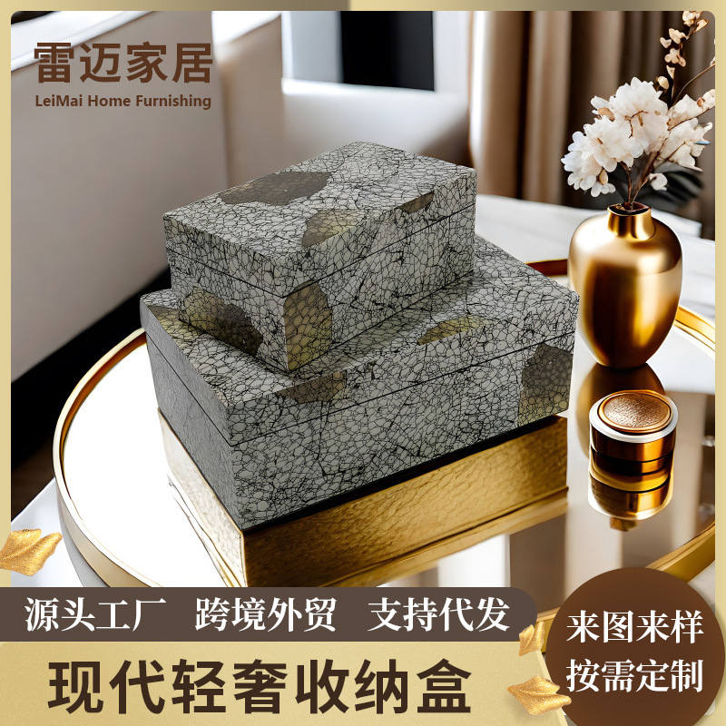 Новый китайский стиль модельного помещения офисные украшения отель клуб мягкие декорации деревянная лакированная шкатулка для хранения ювелирных изделий