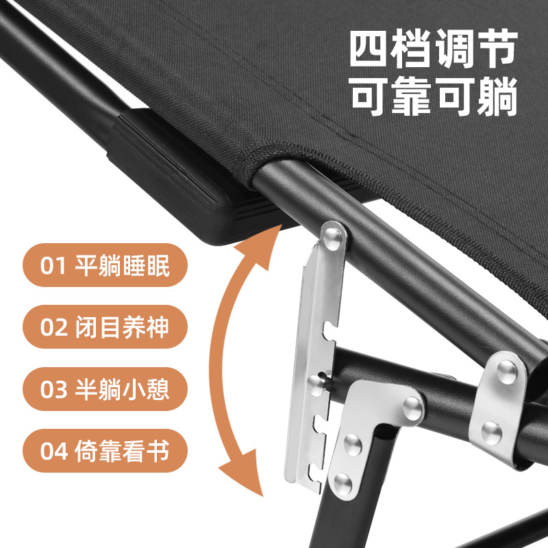 Folding Bed Single Office Lunch Break Bed Portable Reclining Chair Hospital Companion Bed Simple Nap Bed Camp Bed