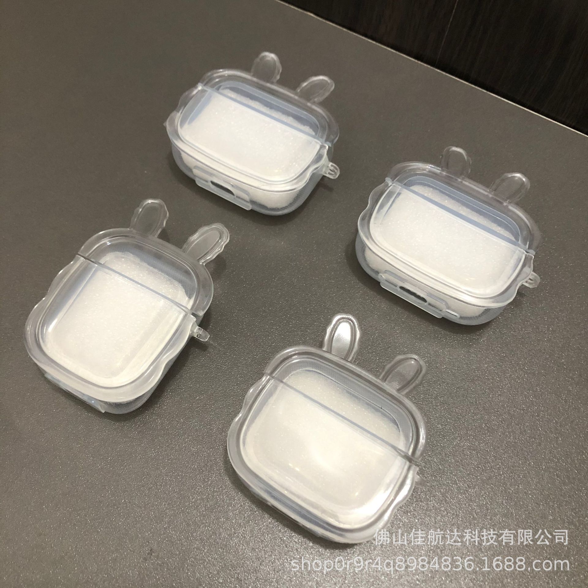 Apple Wireless Earphone Protective Case Airpods1/2/3/Pro/Pro2 Case Transparent Tpu Material Rabbit Ear Style