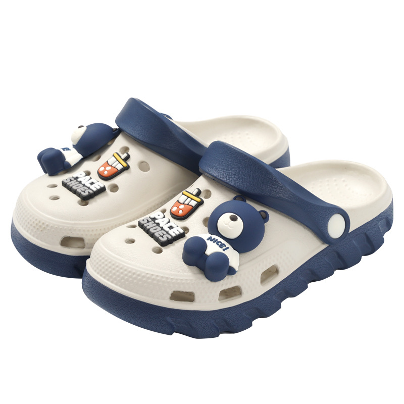 Children's Cave Shoes Summer Baotou Slippers Boys and Girls Non-slip Breathable Lightweight Soft Bottom Household Outfit Beach Sandals