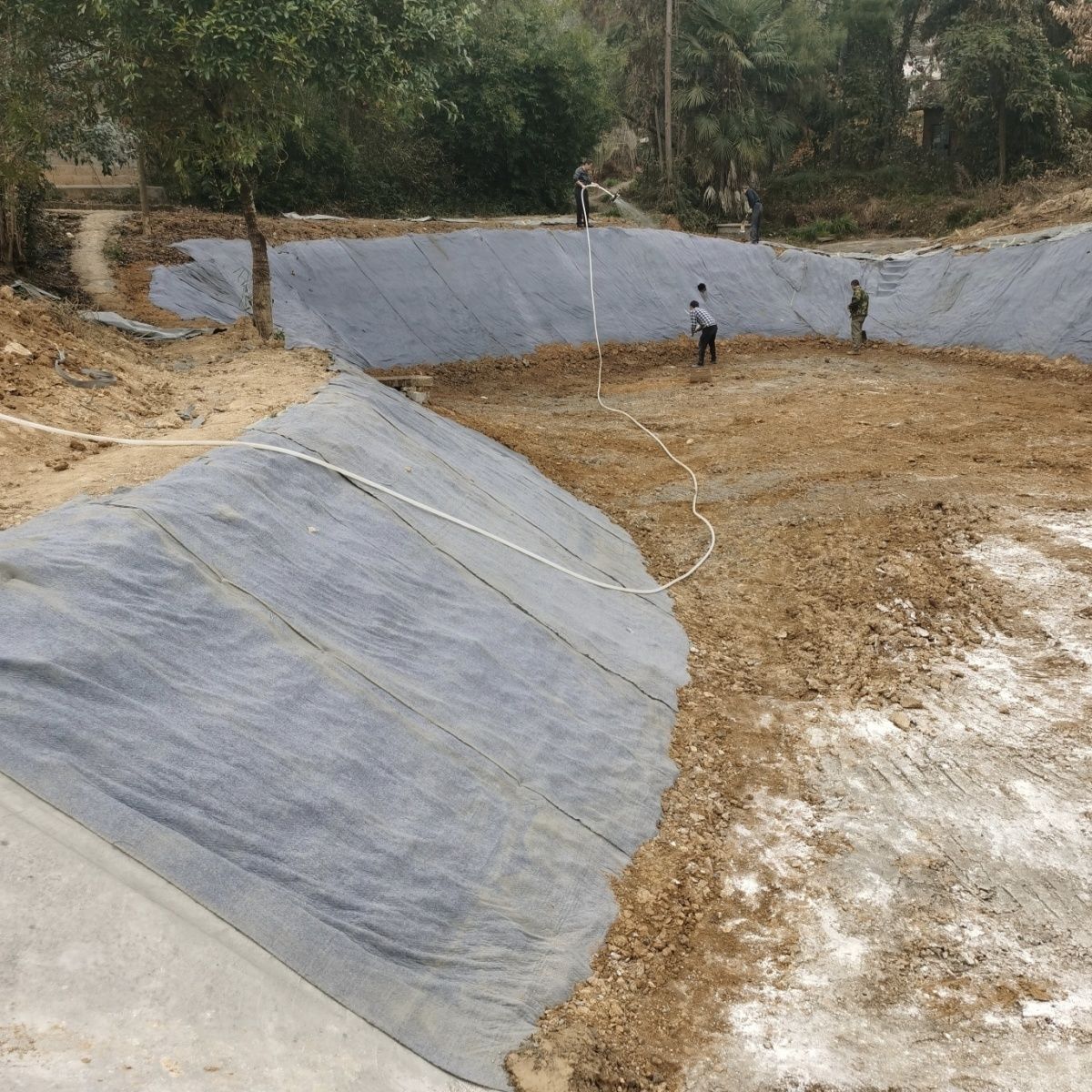 New type of cement blanket watering curing fish pond slope protection ditch reconstruction site hardened river thickened concrete canvas