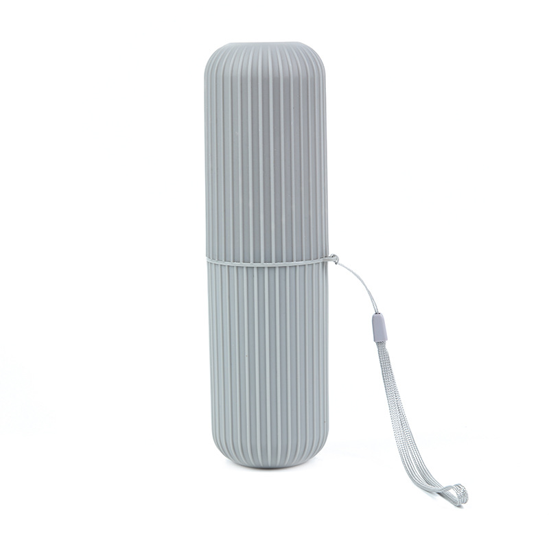 Vertical Striped Travel Wash Cup Toothbrush Cup Toothpaste Storage Box Portable Toothbrush Box Toothbrush Bucket Casual Mouthwash Cup